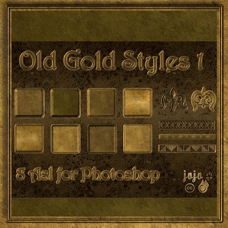 Old Gold Styles для Photoshop