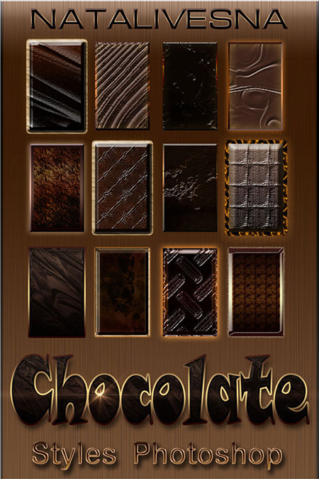 Стили для фотошоп - Шоколад